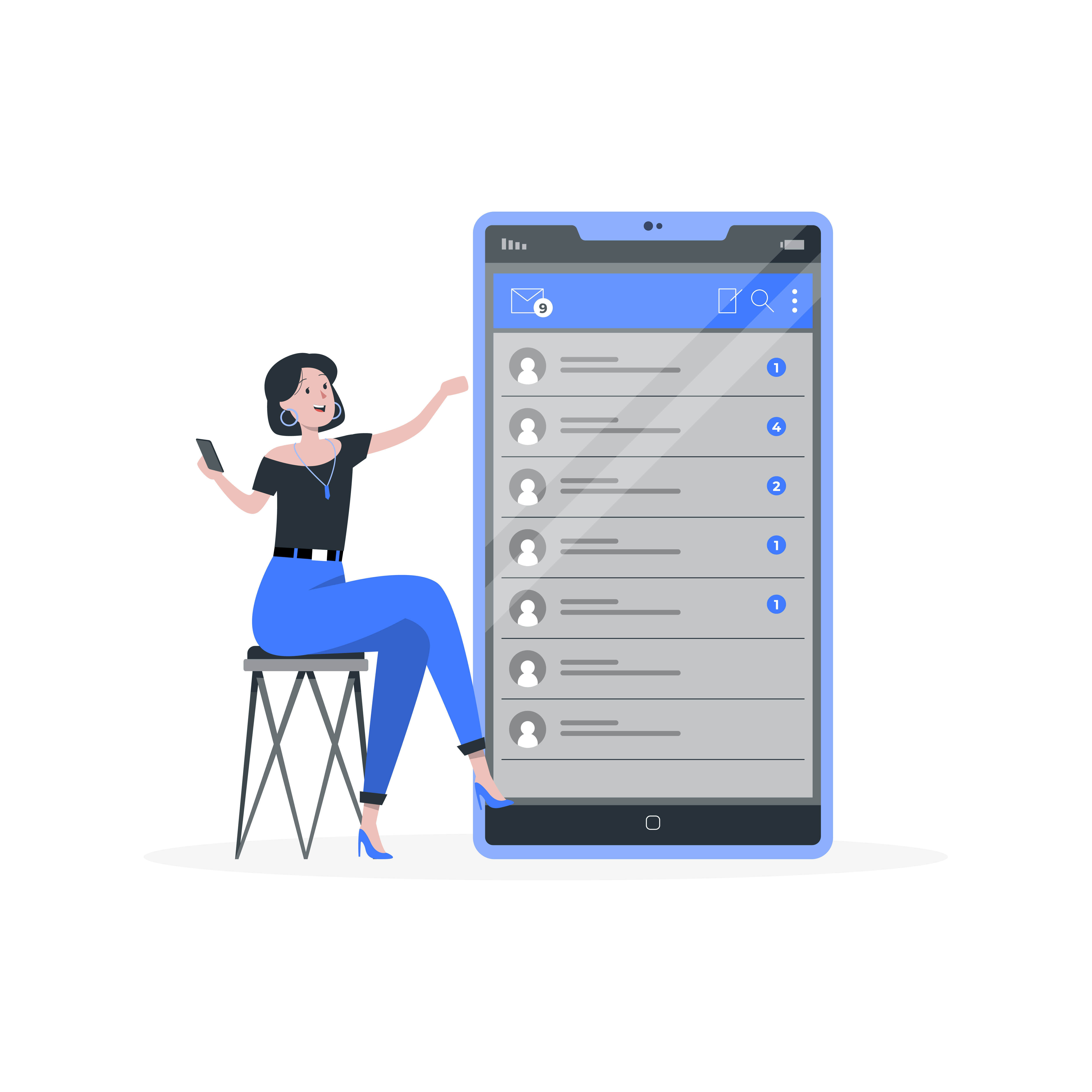 Selecting message recipients.